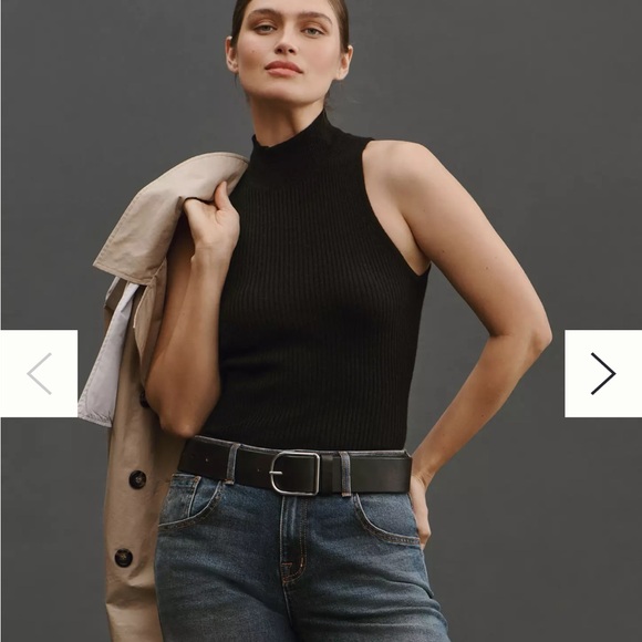 NWT Reformation black sleeveless cashmere mock neck sweater - Picture 4 of 5